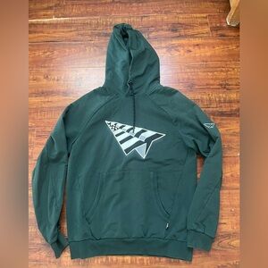 Like new Men’s Paper Planes hunter green hoodie